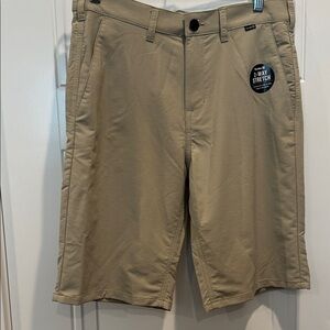 Hurley Boy's 2-Way Stretch Athletic Shorts - Khaki/Tan
